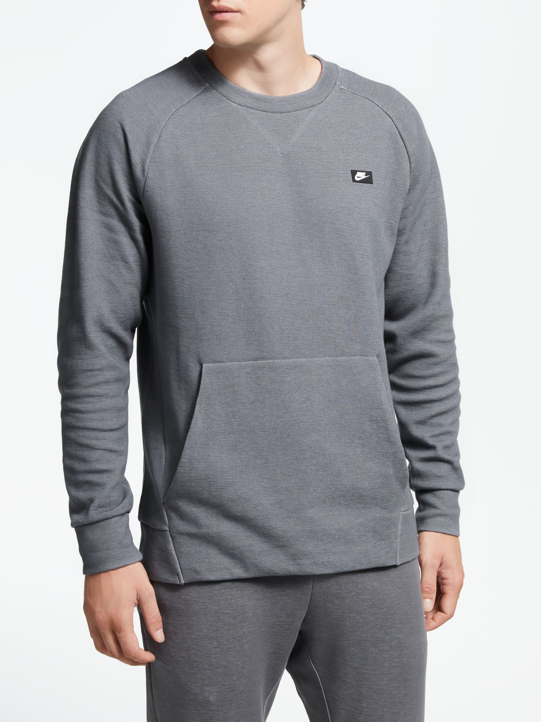 Download Nike Sportswear Optic Crew Neck Sweatshirt, Dark Grey ...