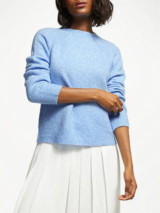 Great Plains Crew Neck Knit Jumper, Blue Chambray