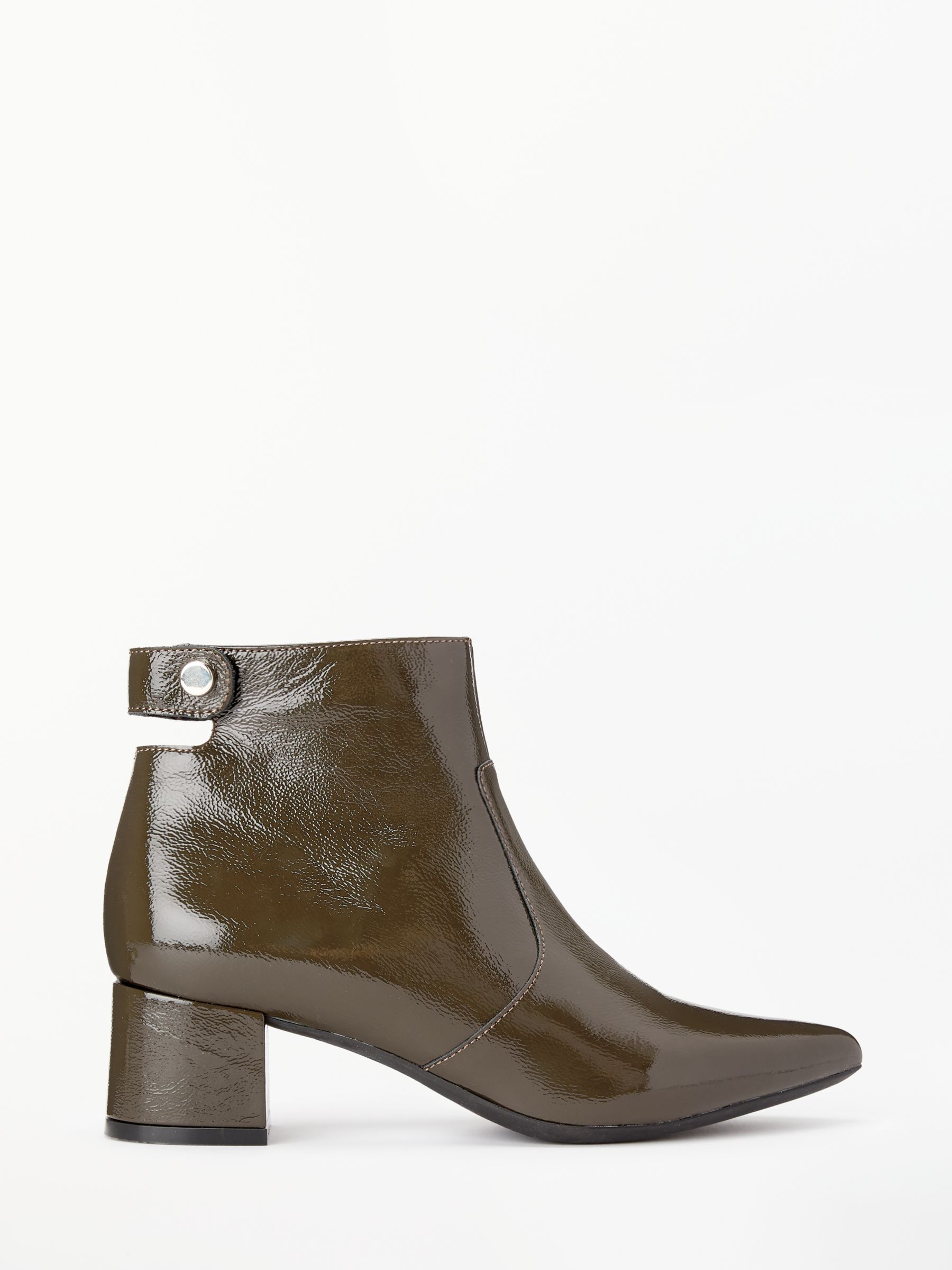 Kin Olavia Patent Leather Boots, Green