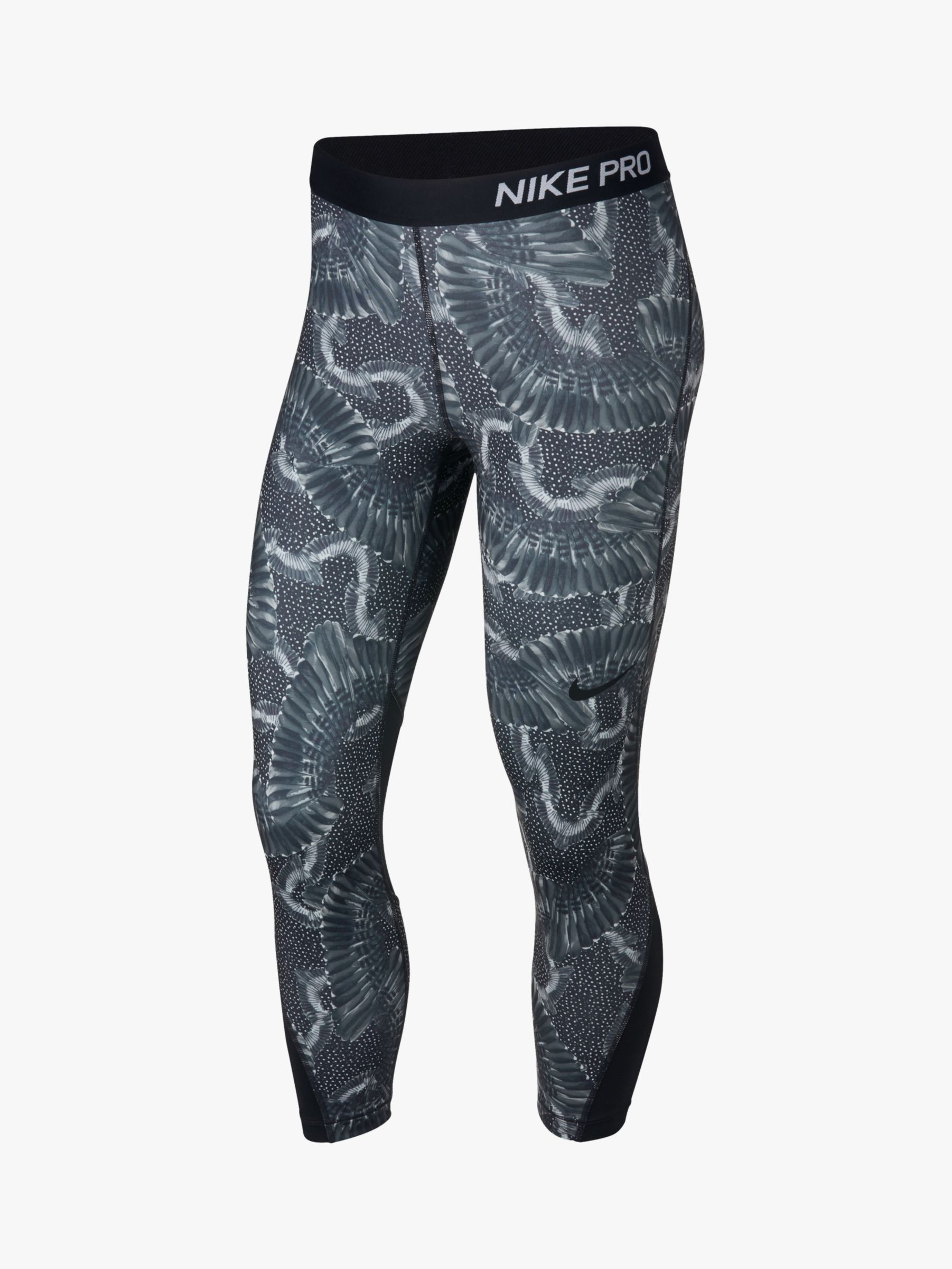 nike pro women's tights grey