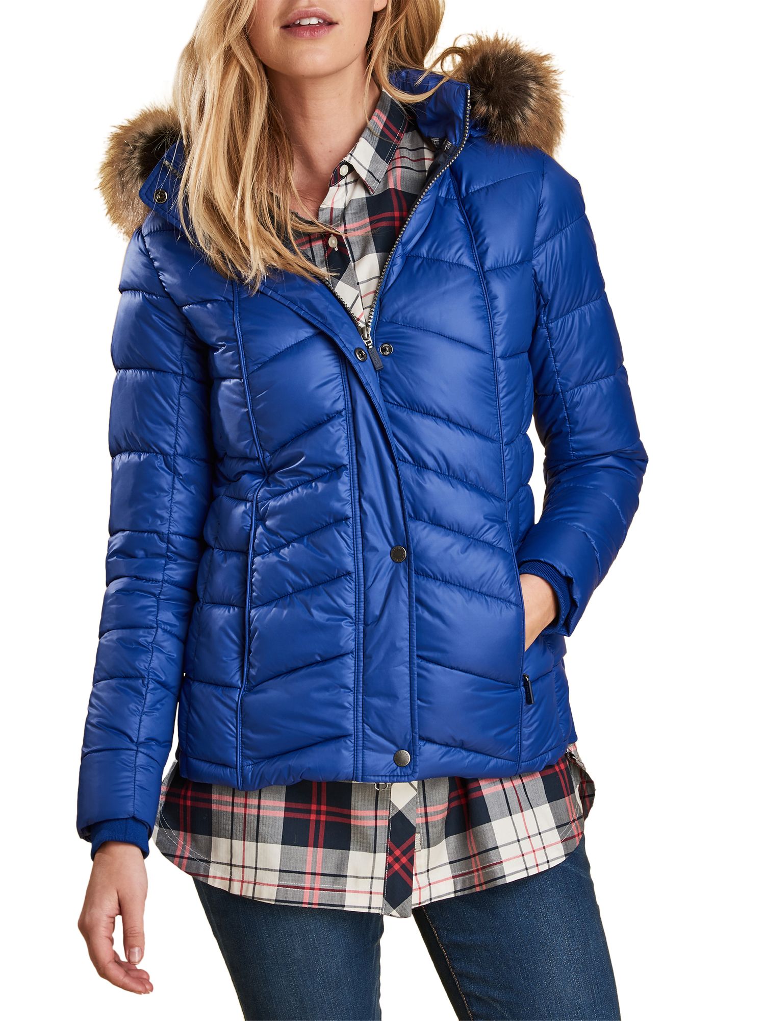 barbour quilted hooded jacket womens