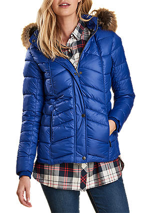 Barbour Bernera Quilted Hooded Jacket, Sea Blue