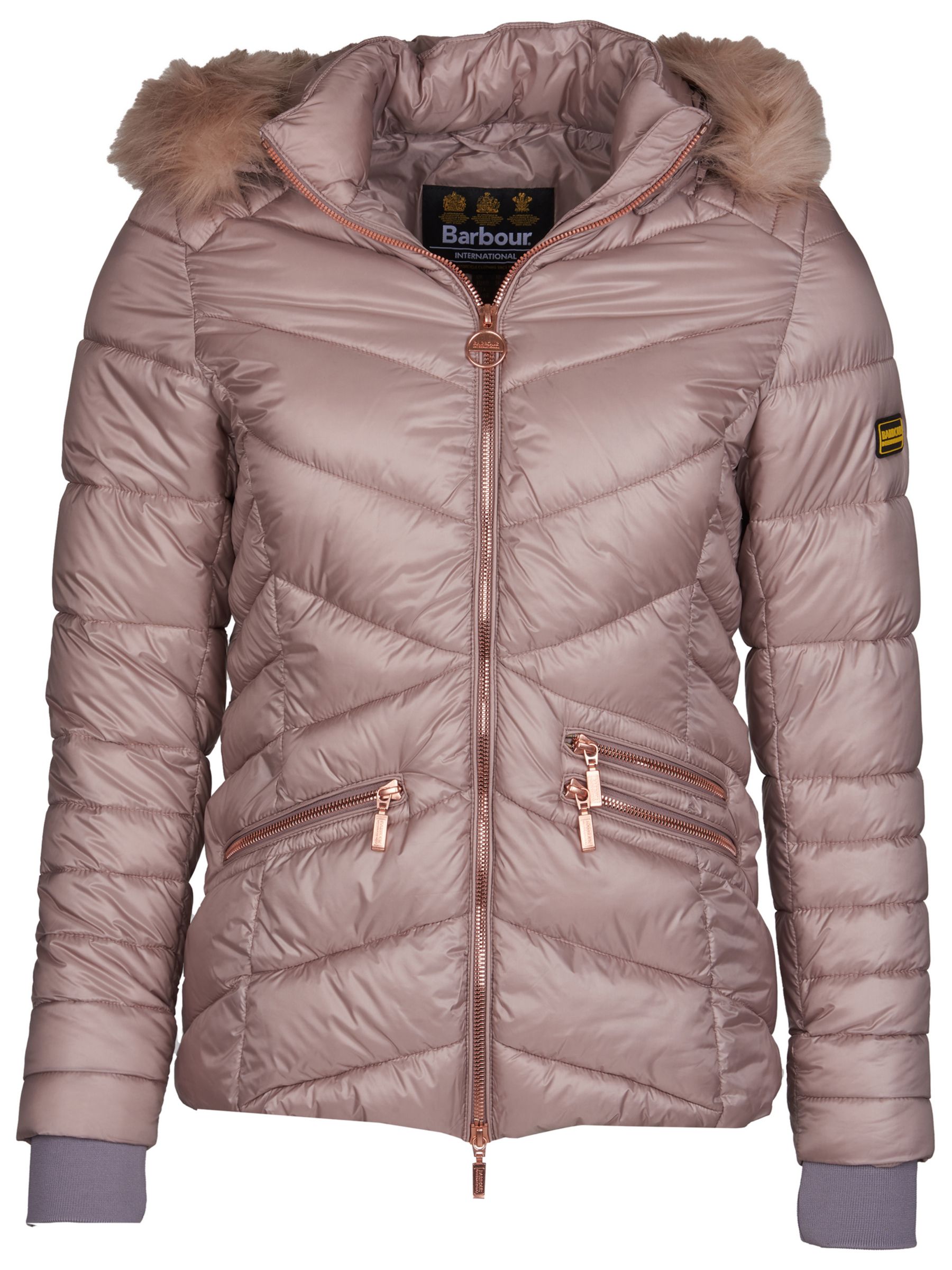 barbour turbo quilted latte - virelaine 