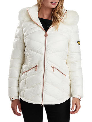 Barbour International Superstock Quilted Hooded Jacket, Cloud