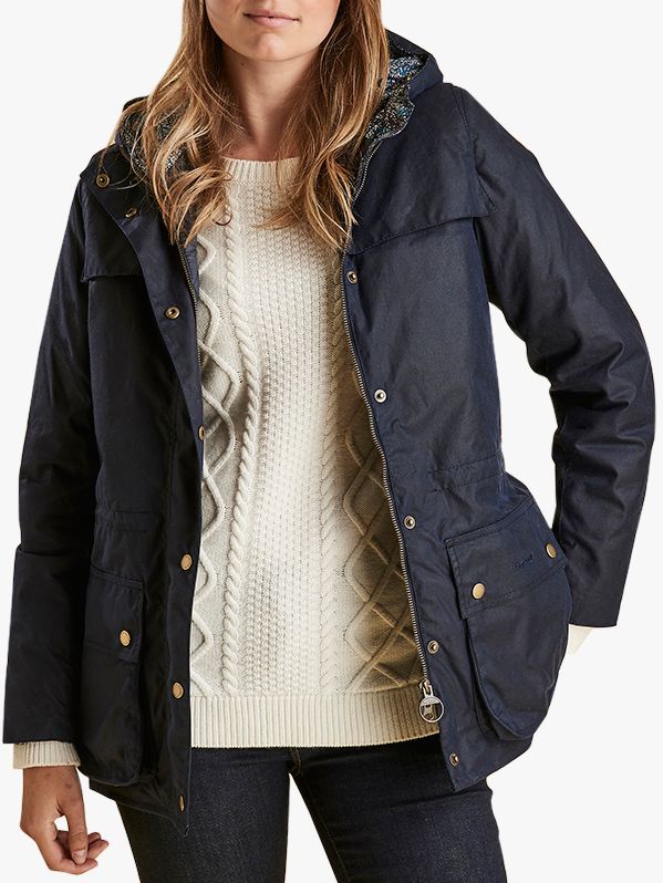 barbour blaise hooded waxed jacket