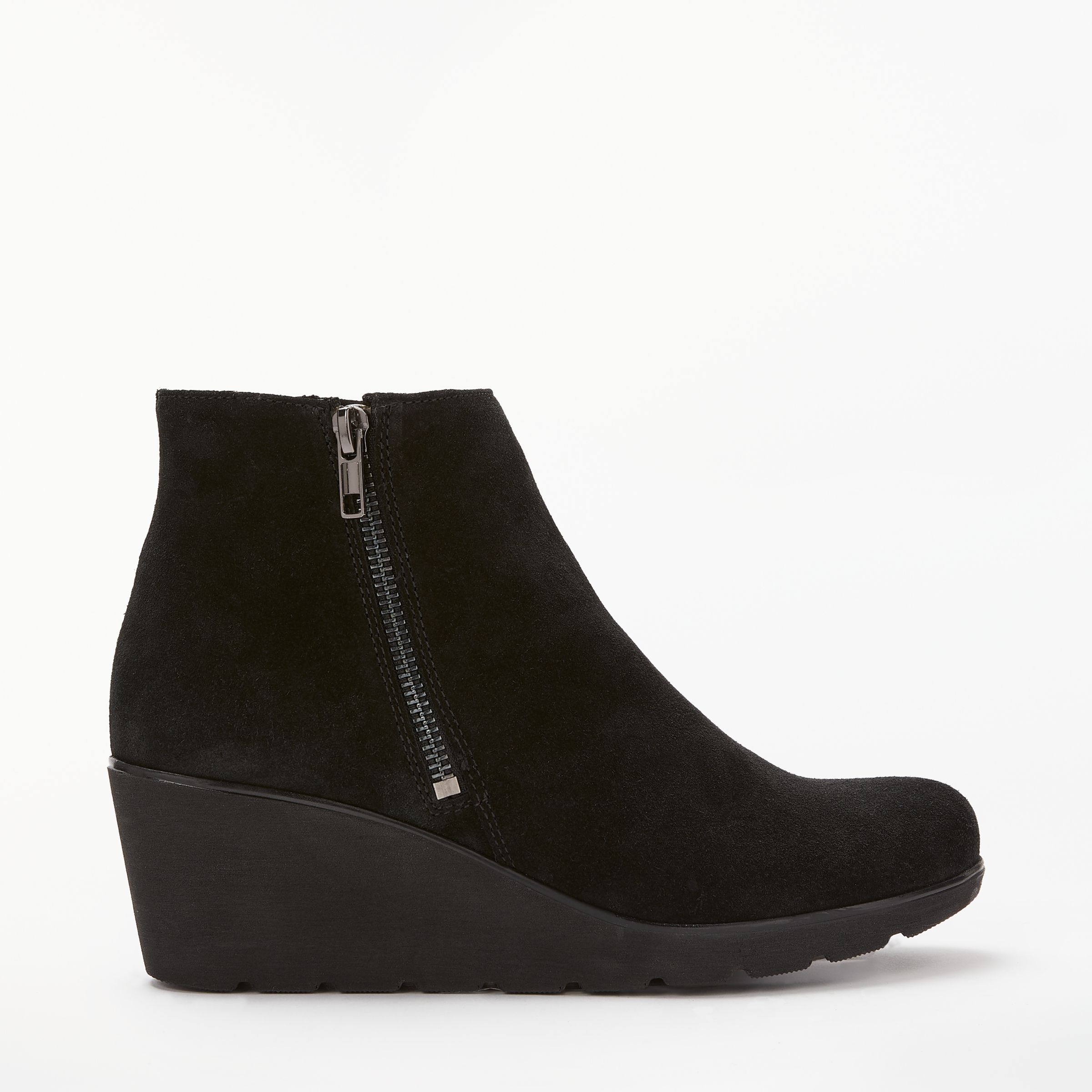 suede wedge ankle boots