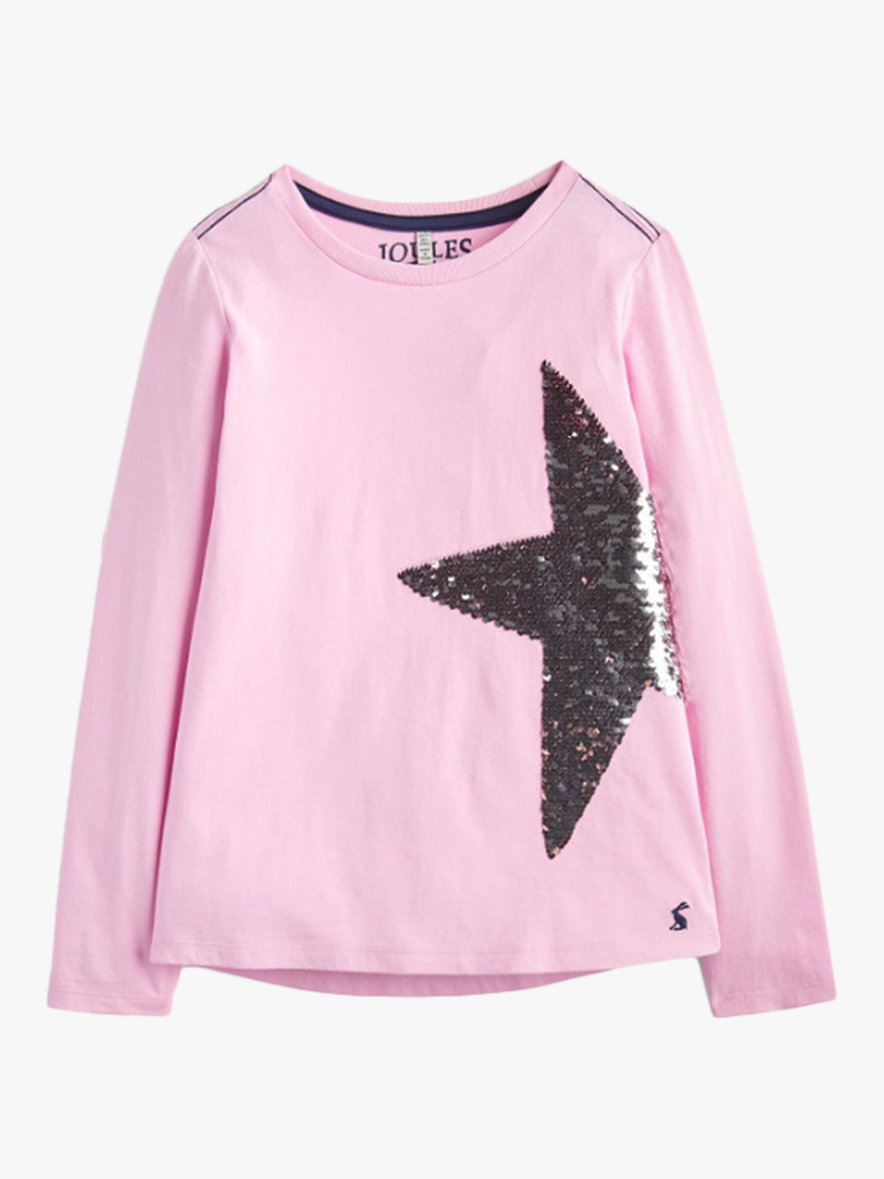 Little Joule Girls' Ava Sequin Star T-Shirt, Pink