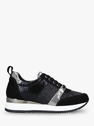 Carvela Justified Leather Trainers, Black