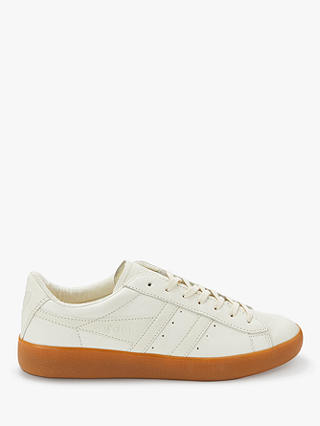 Gola Aztec Lace Up Trainers, White Leather