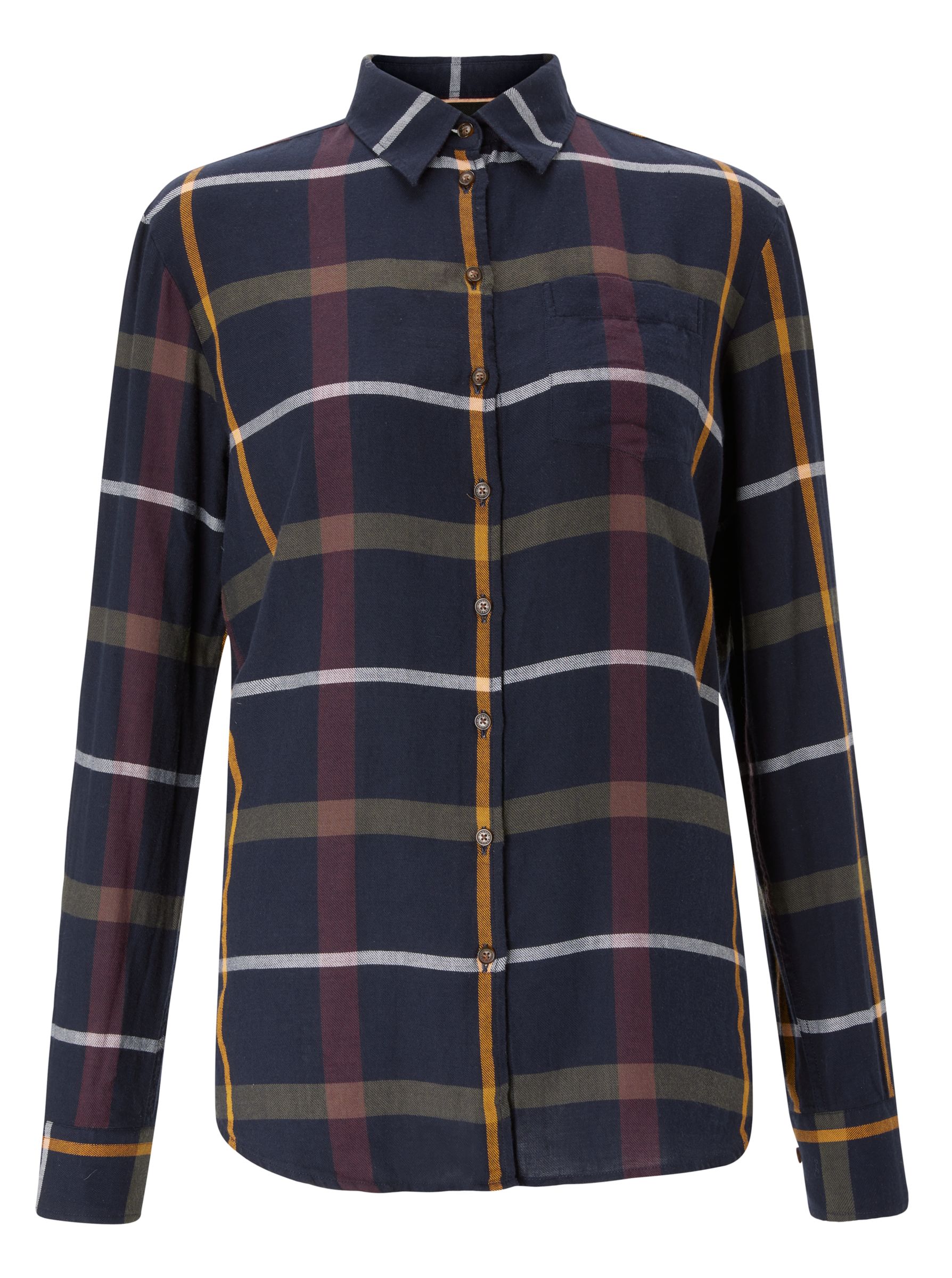 Barbour Oxer Check Shirt, Navy Multi at 