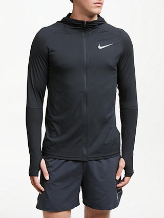 Nike Dry Element Long Sleeve Full Zip Running Top, Black