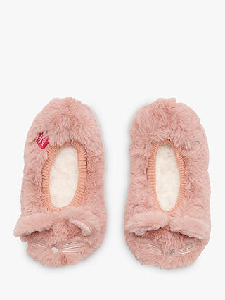 Joules Children's Bunny Slippers, Pink