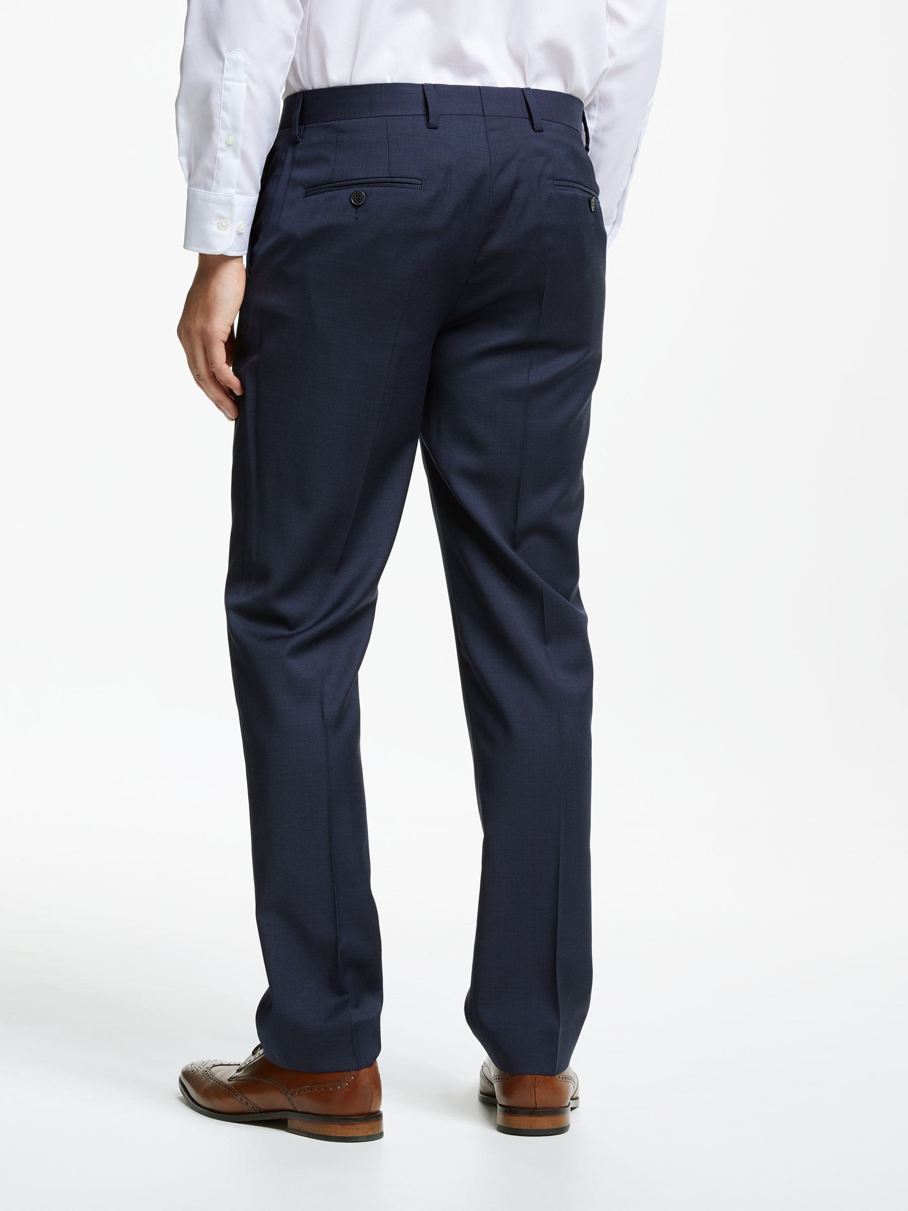Hackett London Pinpoint Wool Tailored Fit Suit Trousers, Navy at John ...