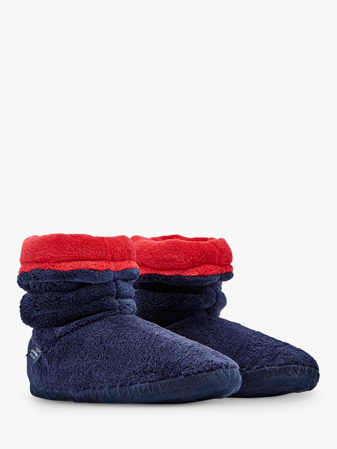 Baby Joule Padabout Ankle Slippers, Navy