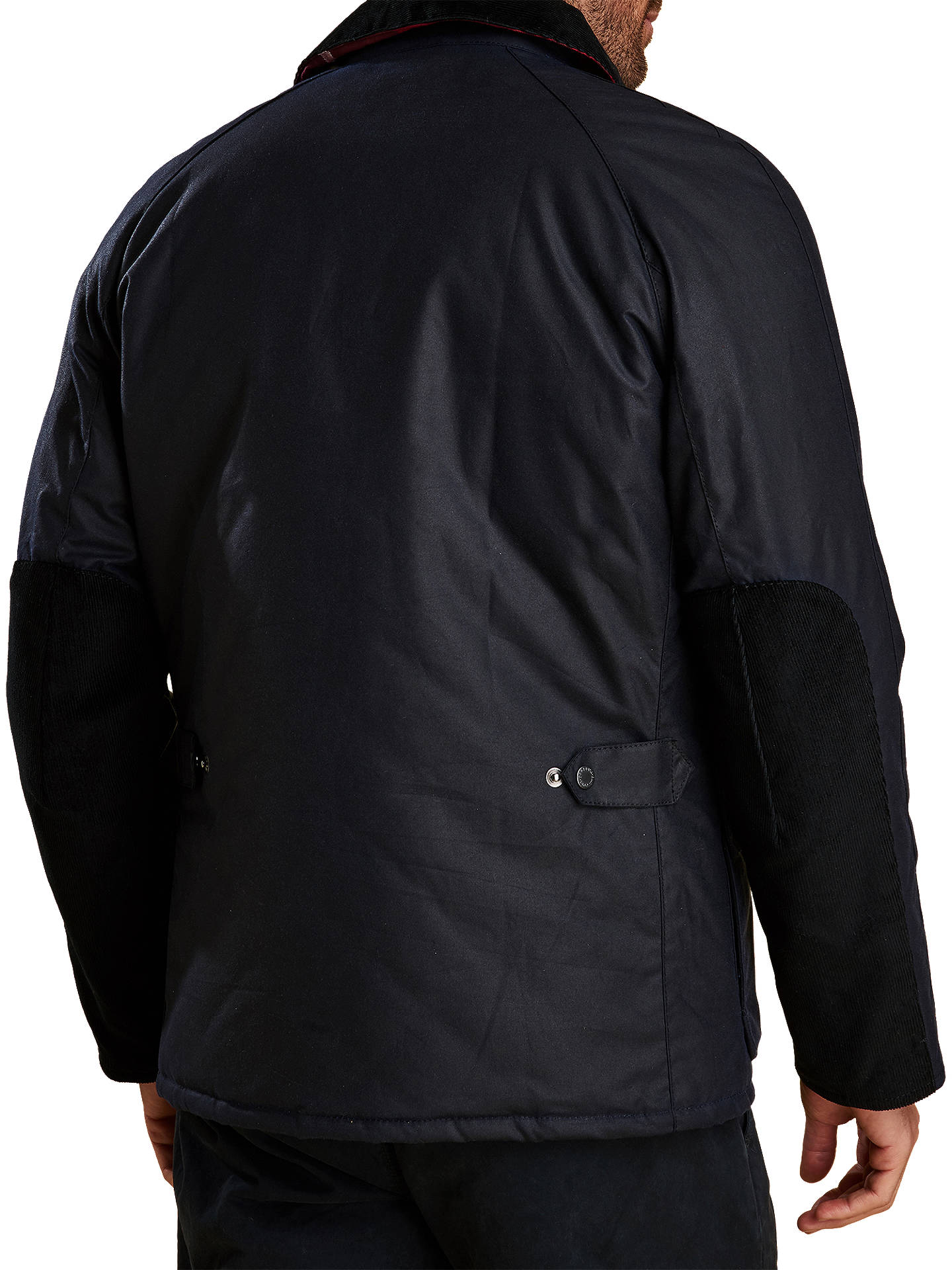 Barbour Strathyre Wax Jacket, Navy at John Lewis & Partners