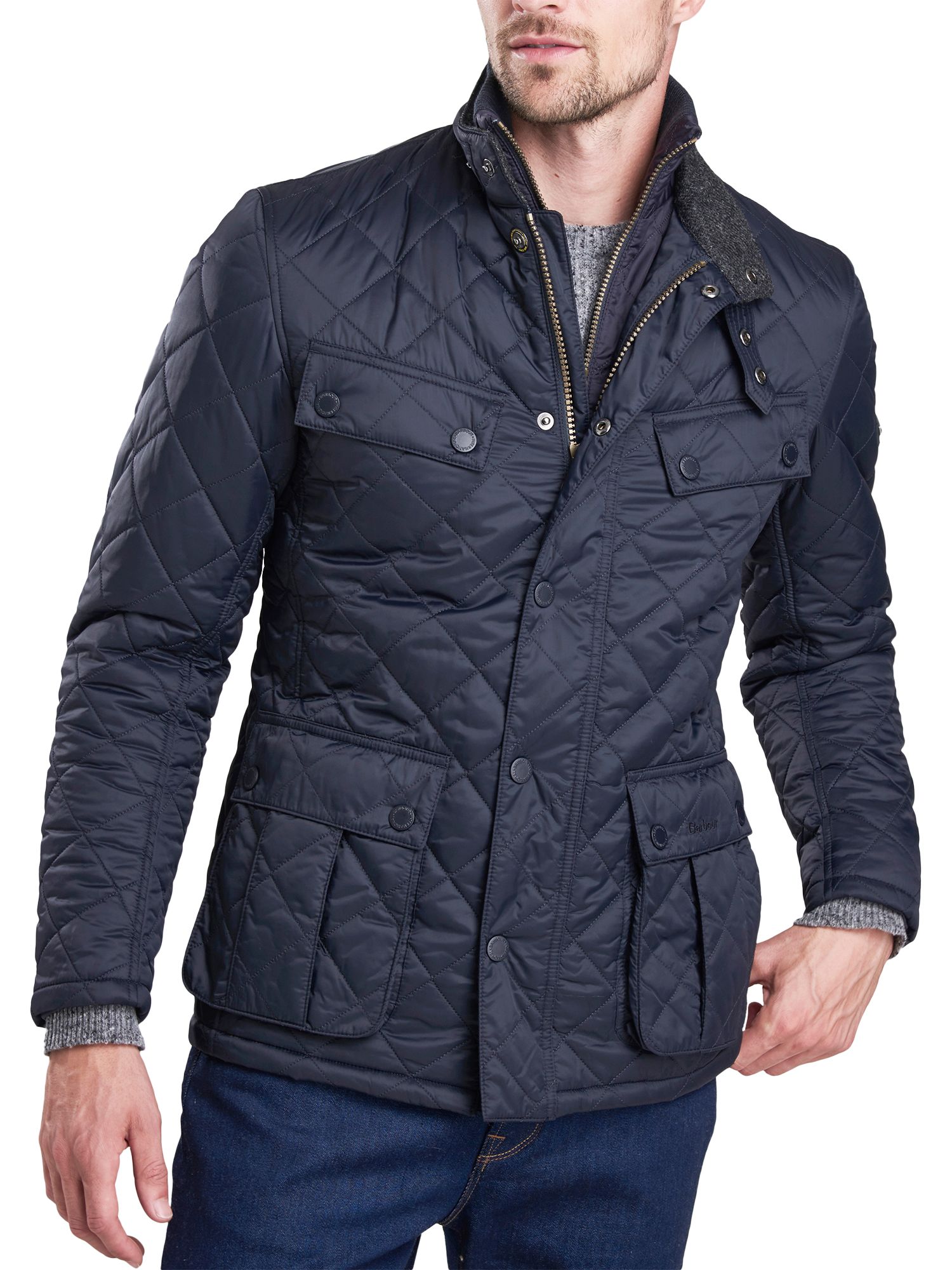 blue barbour quilted jacket 