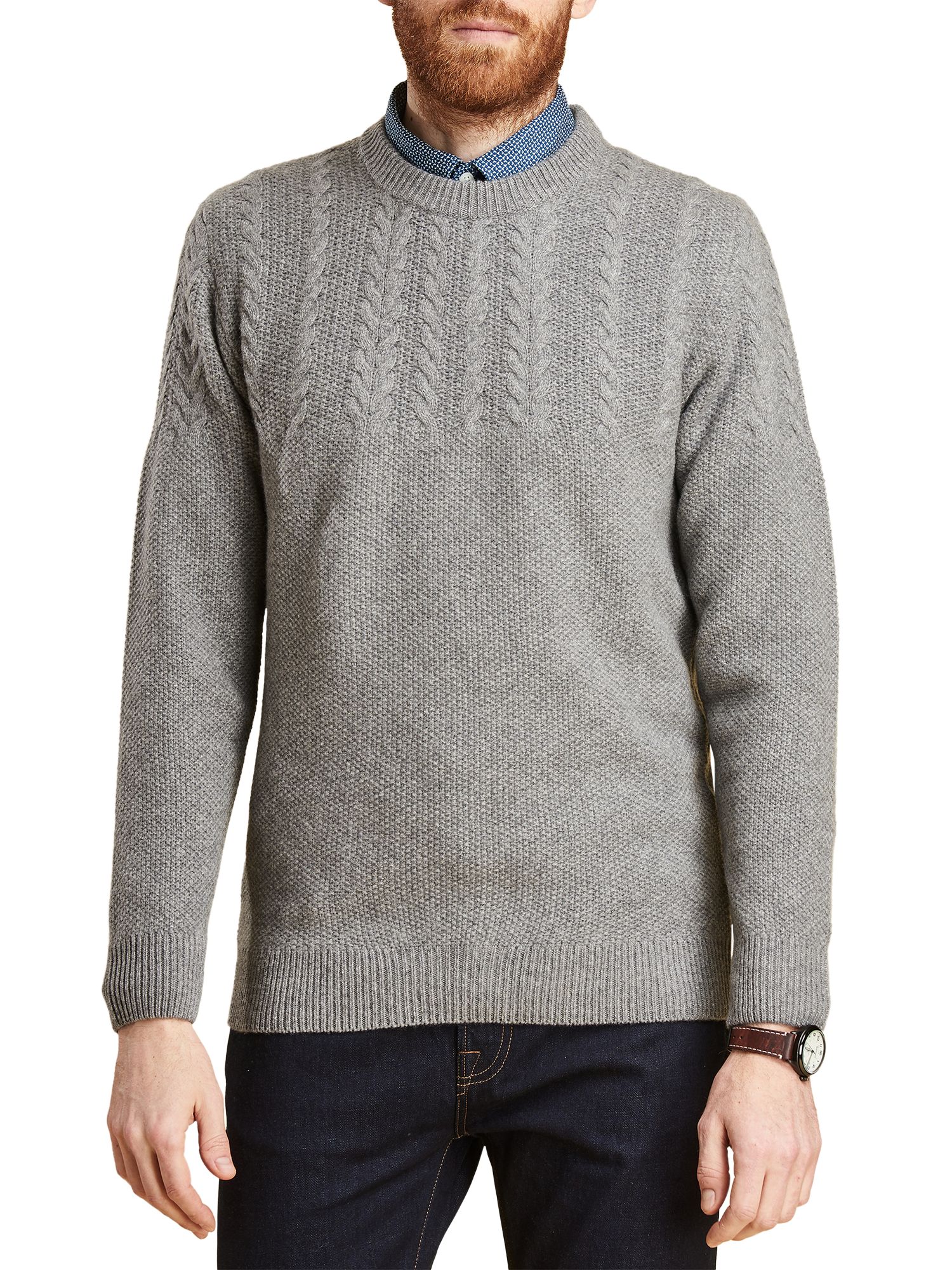 Barbour Crastill Wool Cable Knit Jumper 