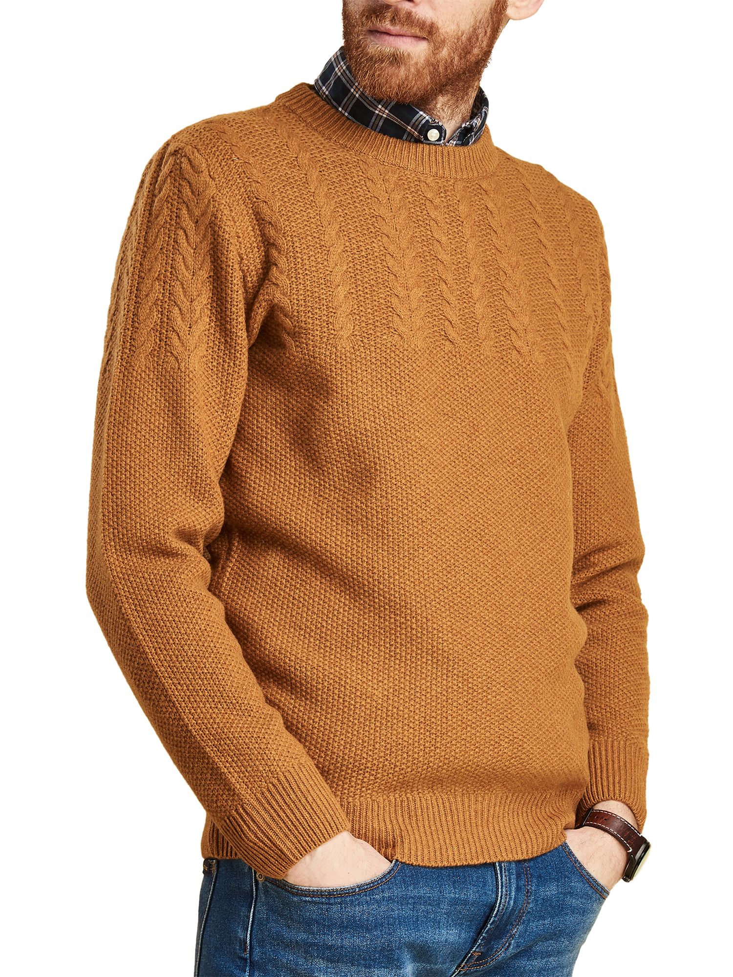 Barbour Crastill Cable Knit Detail Wool 