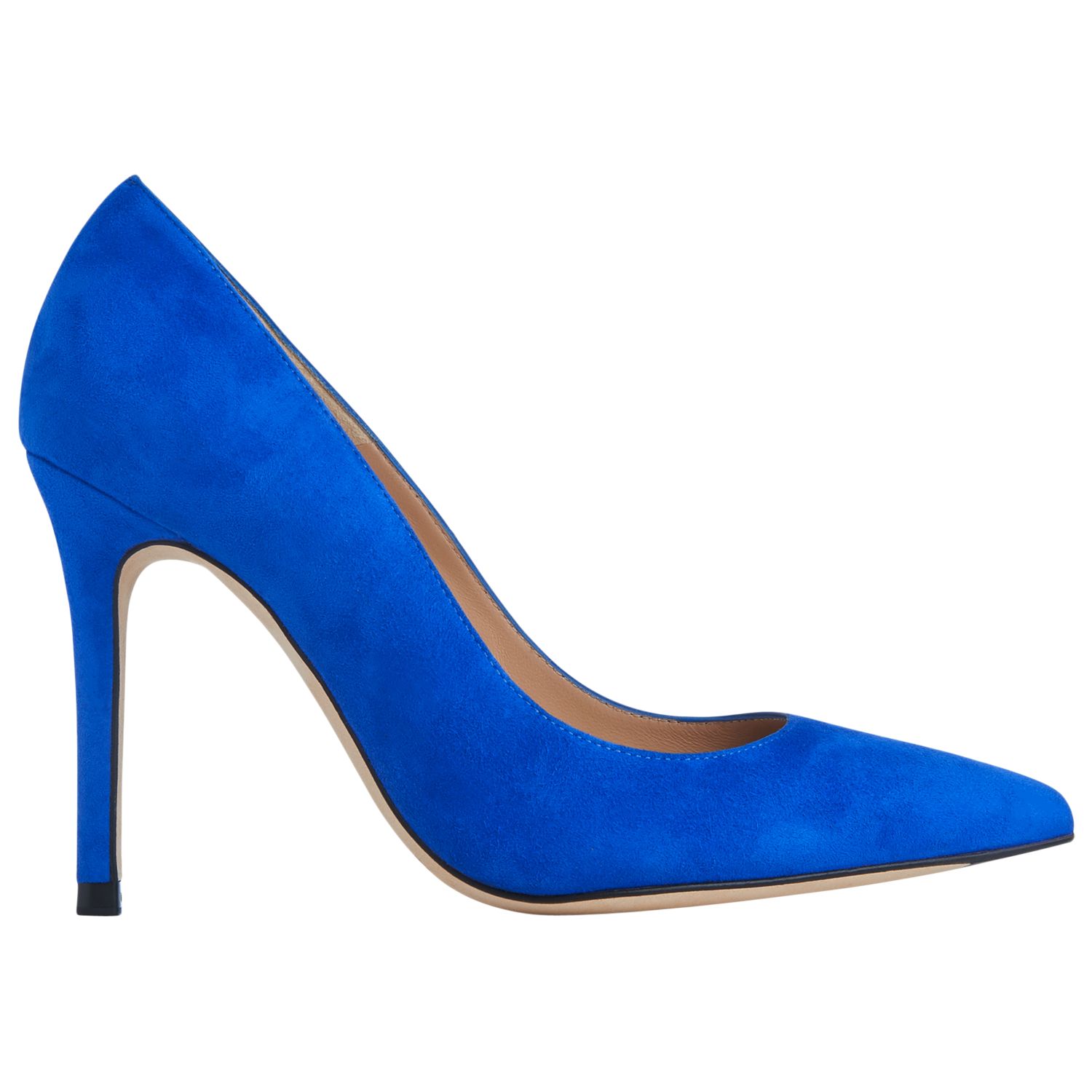 L.K.Bennett Fern Court Shoes, Bright Blue Suede at John Lewis & Partners