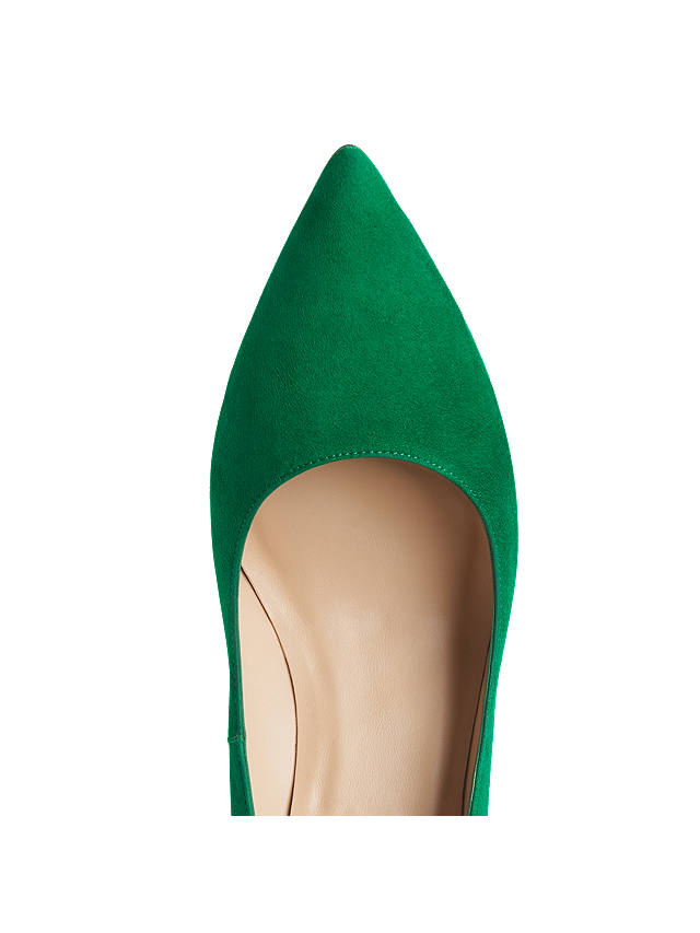 L.K.Bennett Floret Pointed Court Shoes, Green at John Lewis & Partners