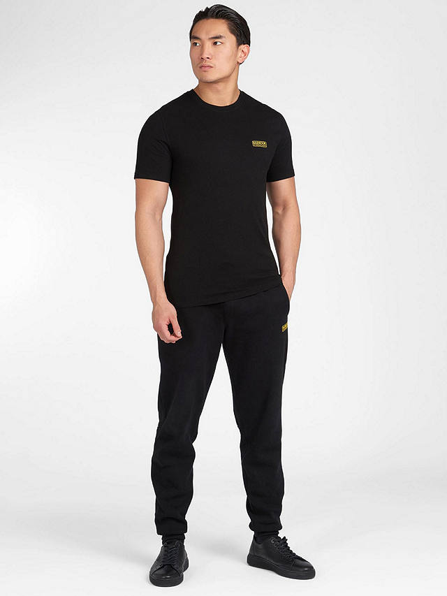 Barbour International Slim Fit Crew T-Shirt, Black at John Lewis & Partners
