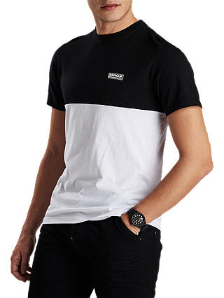 Barbour International Valance Short Sleeve Colour Block T-Shirt, Black