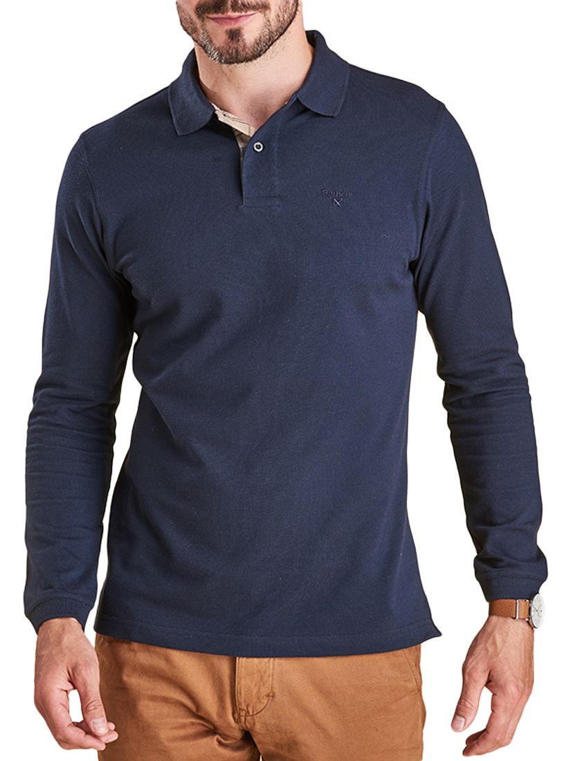 barbour long sleeve sports polo shirt