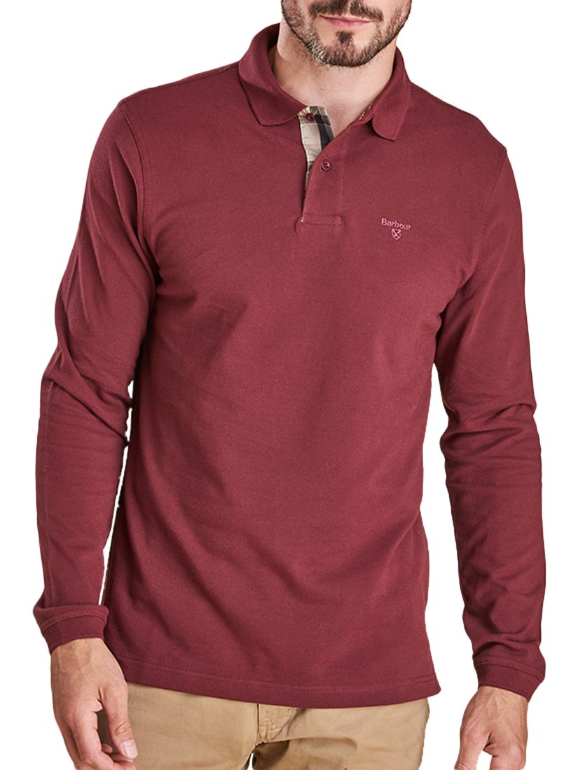 Barbour Long Sleeve Rugby Shirt, Red