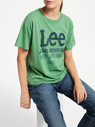 Lee Short Sleeve Logo T-Shirt, Dark Ivy