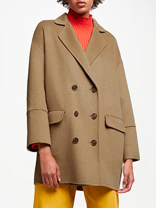John Lewis & Partners Double Faced Double Breasted Jacket, Camel