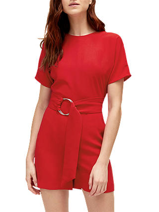 Warehouse O Ring Playsuit, Bright Red