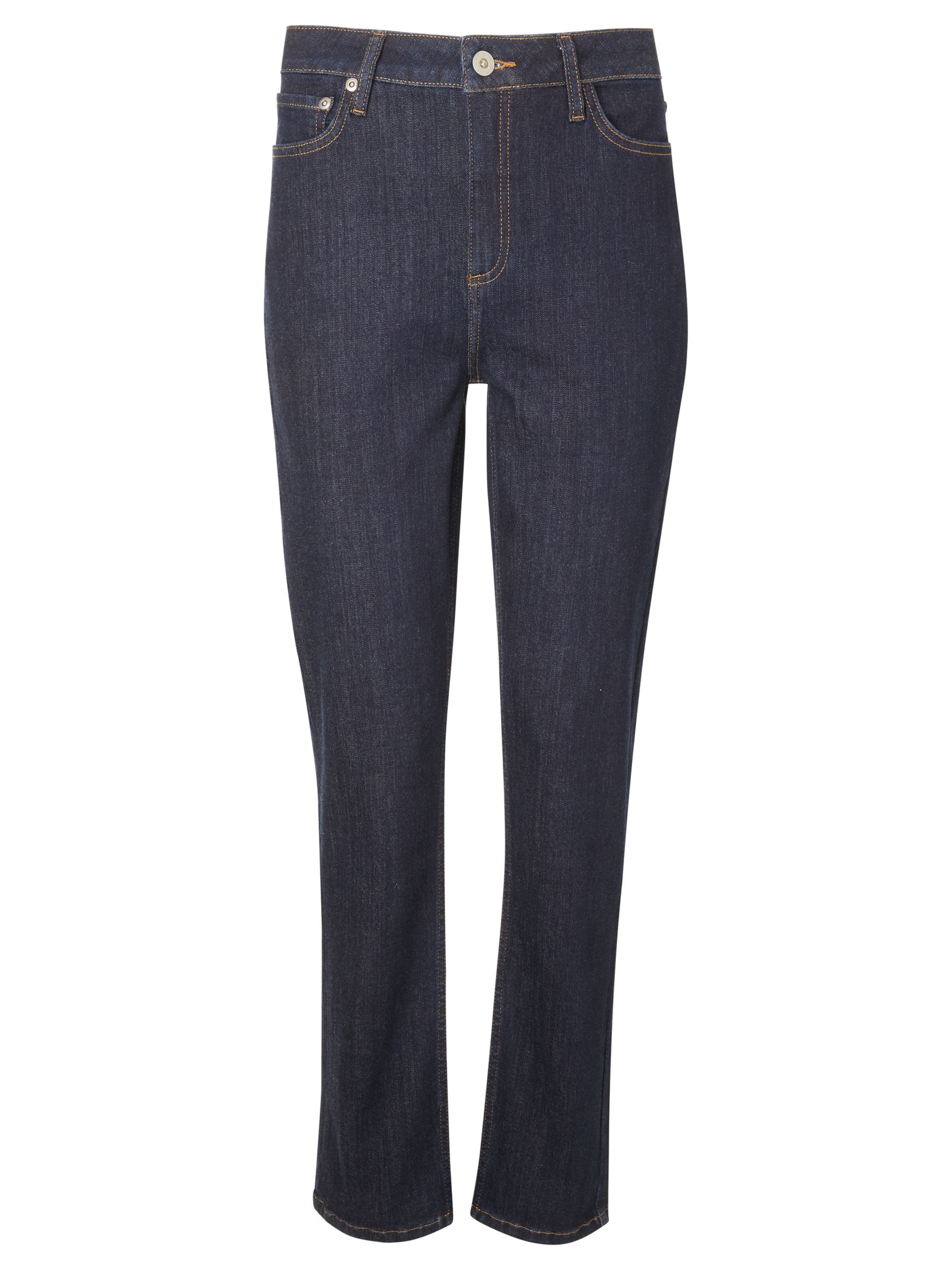 John Lewis & Partners Organic Cotton Rich Straight Leg Jeans, Indigo at ...