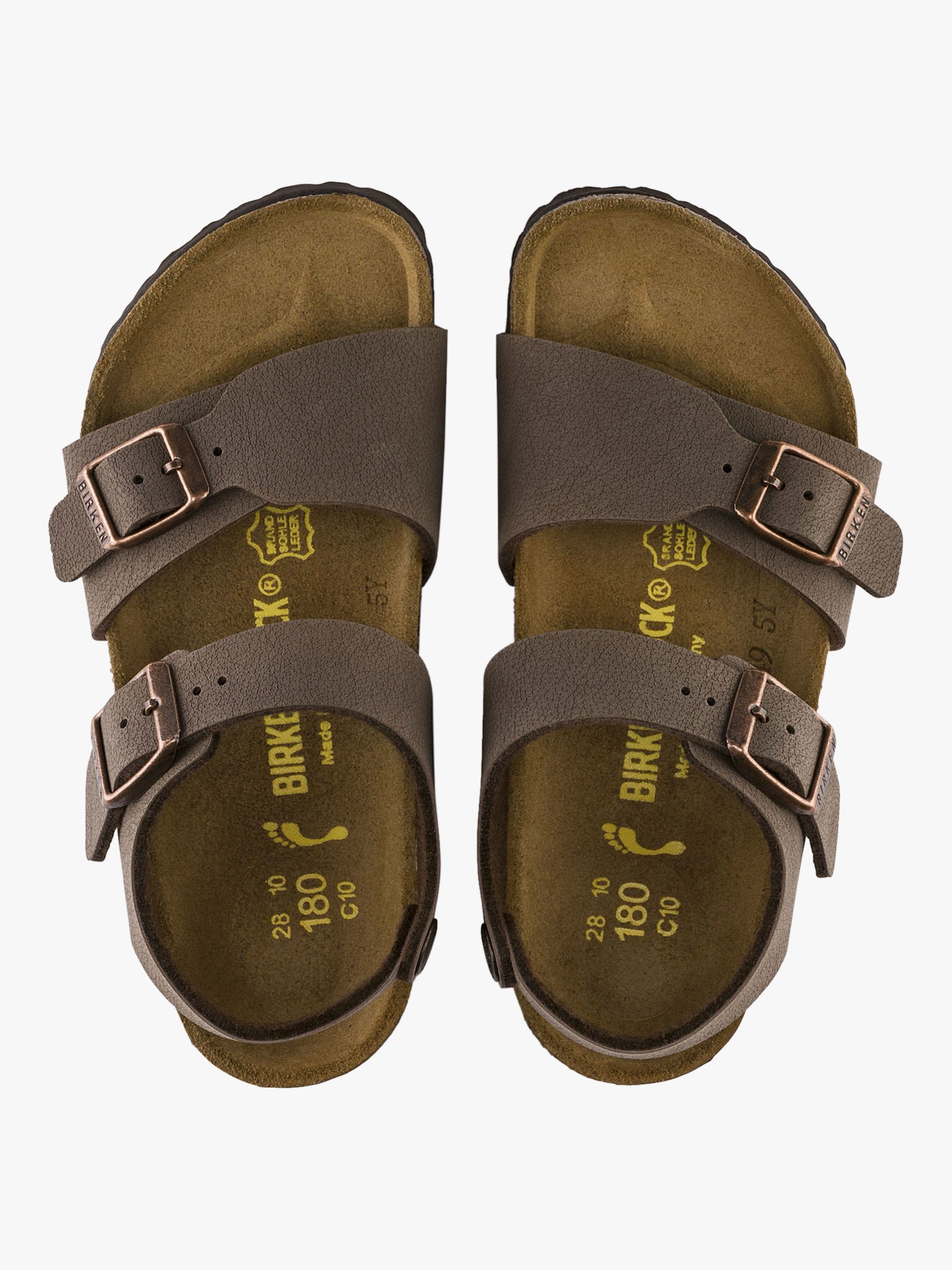 Buy Birkenstock Kids' Nubuck Sandals, Mocha Online at johnlewis.com