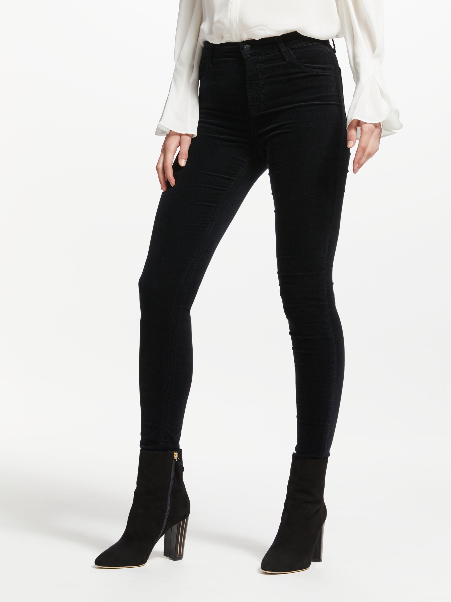 black velvet high waisted jeans