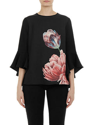 Ted Baker Suuzan Tranquility Waterfall Top, Black