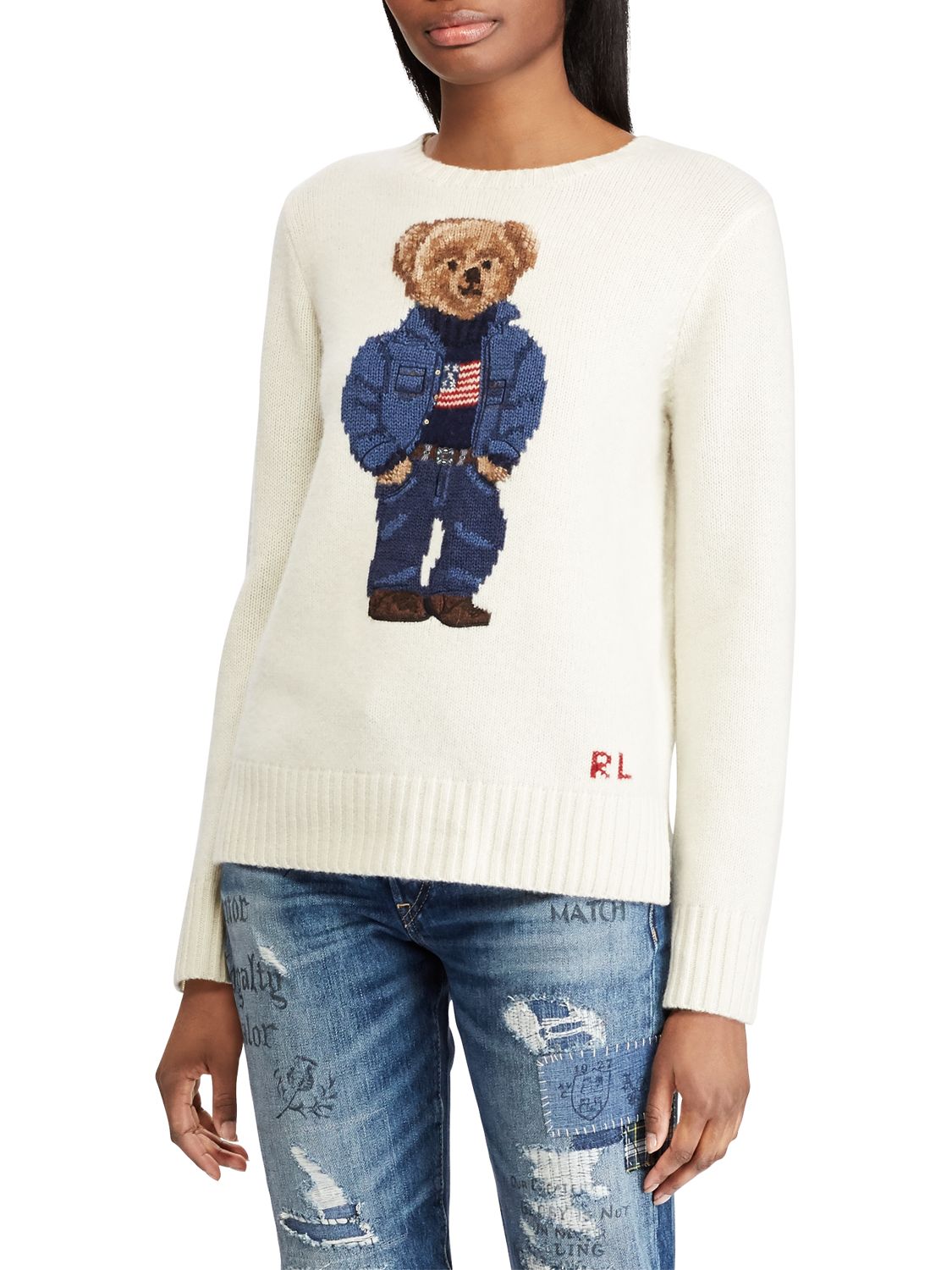 ralph lauren women's teddy bear sweater