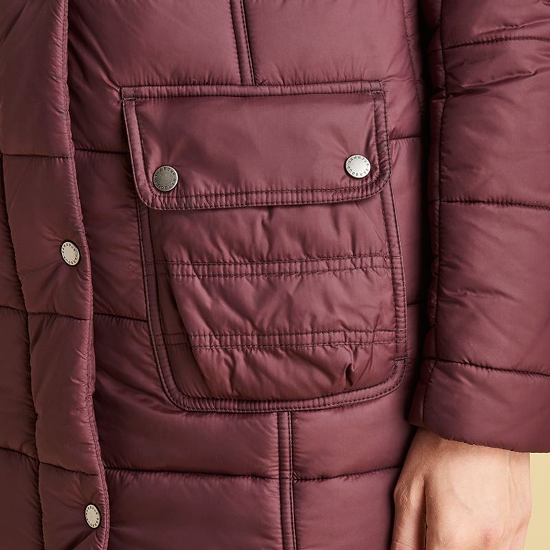 barbour foreshore baffle quilted hooded coat