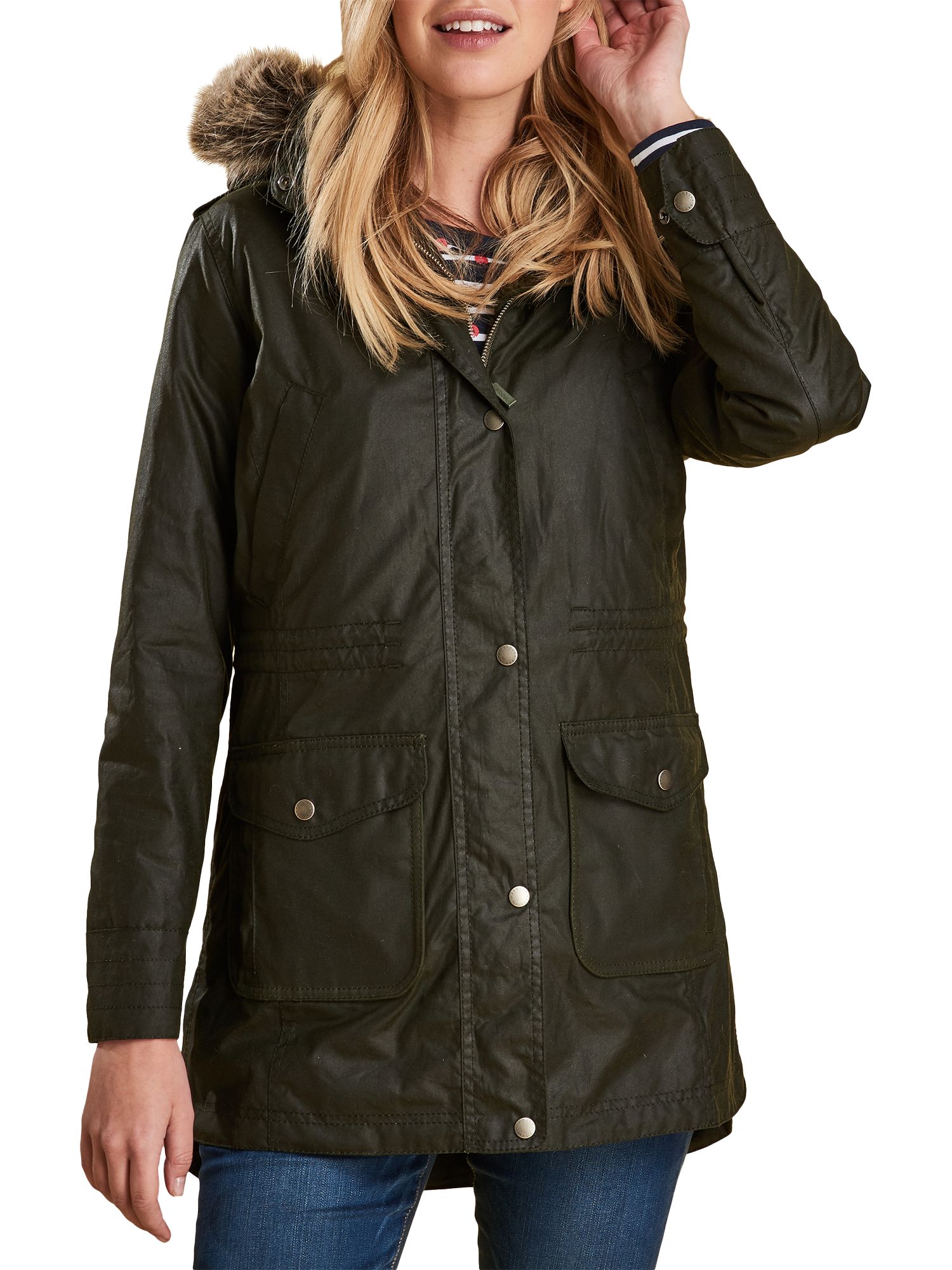 Barbour Bridport Waxed Hooded Jacket 