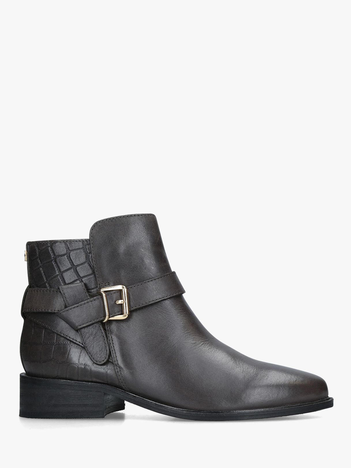 Carvela Twist Buckle Ankle Boots, Grey 