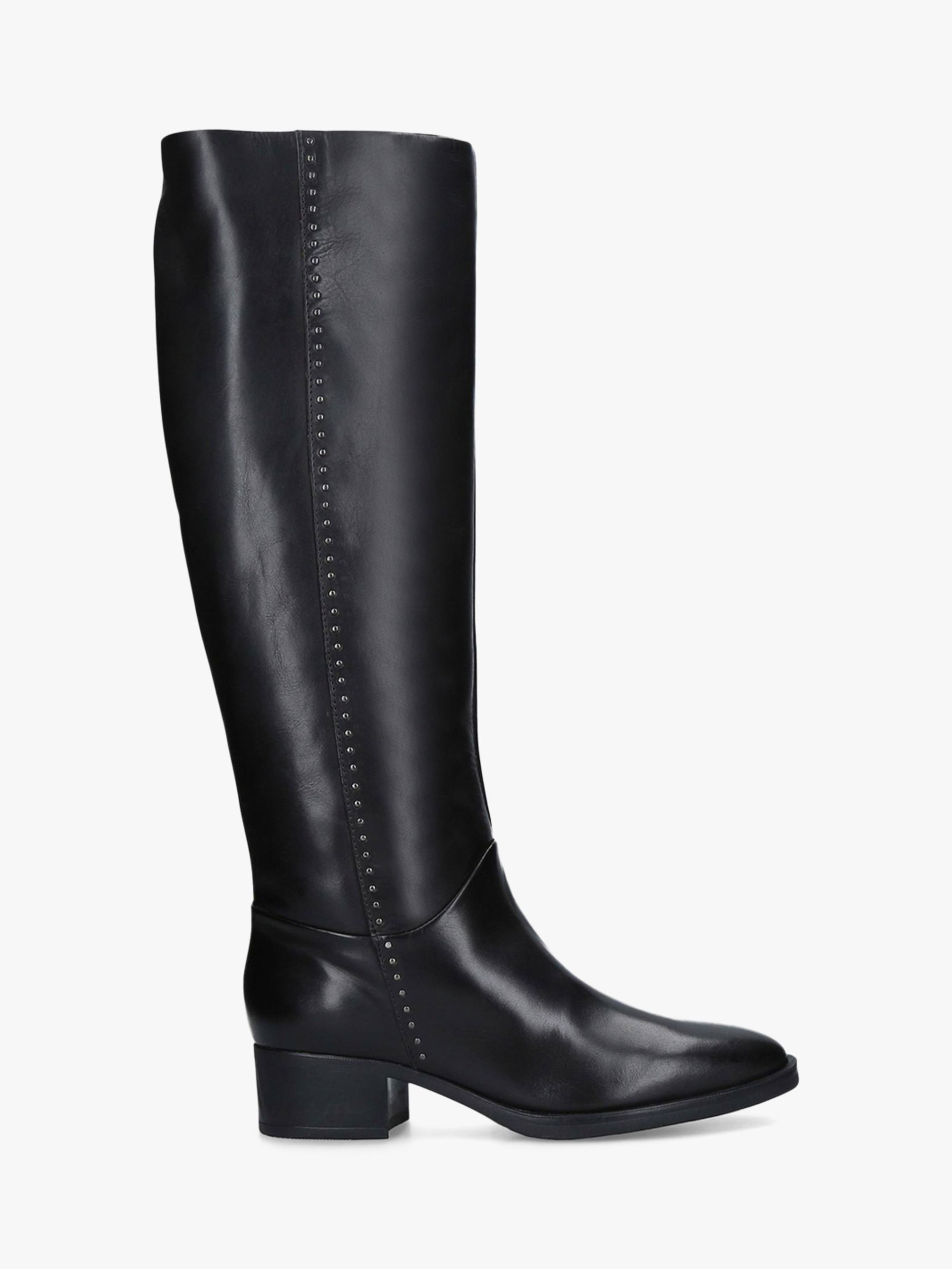 Carvela Wilmslow Leather Knee High Boots, Black at John Lewis & Partners