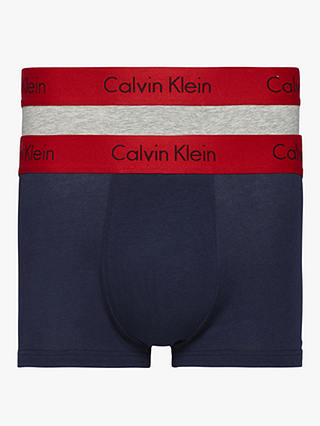 Calvin Klein Colour Block Boxers, Pack of 2, Navy/Grey