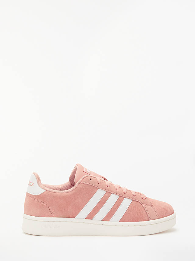 adidas Grand Court Women's Trainers, Dust Pink/FTWR White at John Lewis ...