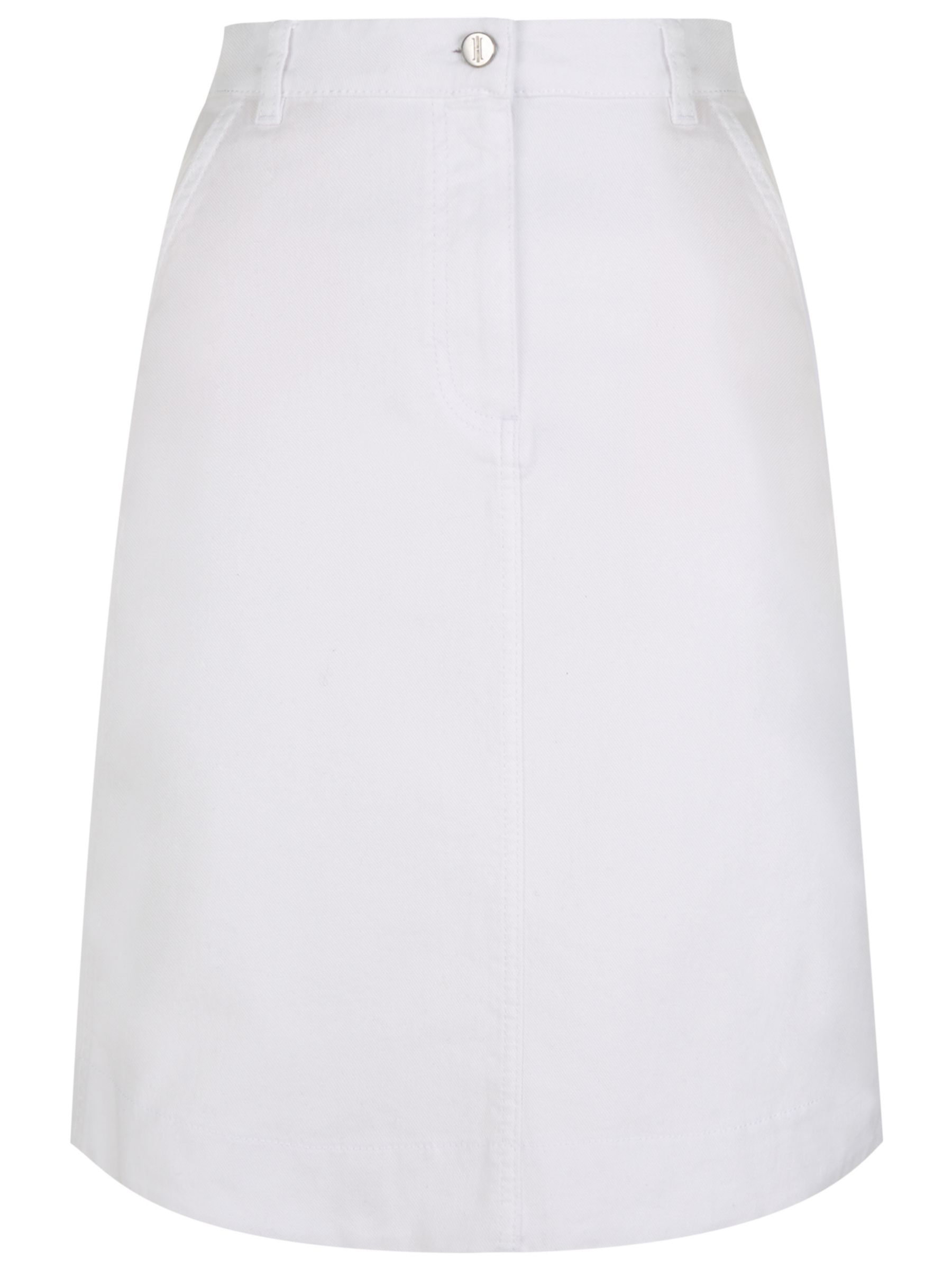 Hobbs Bronte Denim Skirt, White