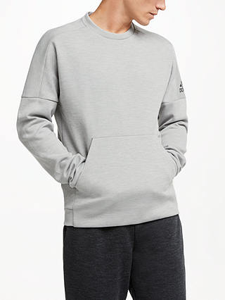 adidas ID Stadium Crewneck Sweatshirt, Solid Grey/Raw White
