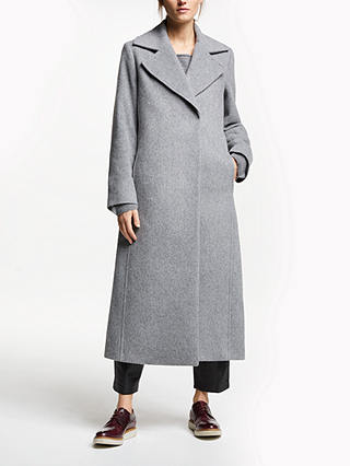 Modern Rarity Long A-Line Swing Coat, Grey