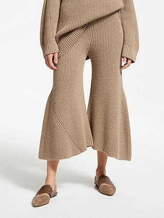 Modern Rarity J. JS Lee Rib Knitted Trousers, Camel