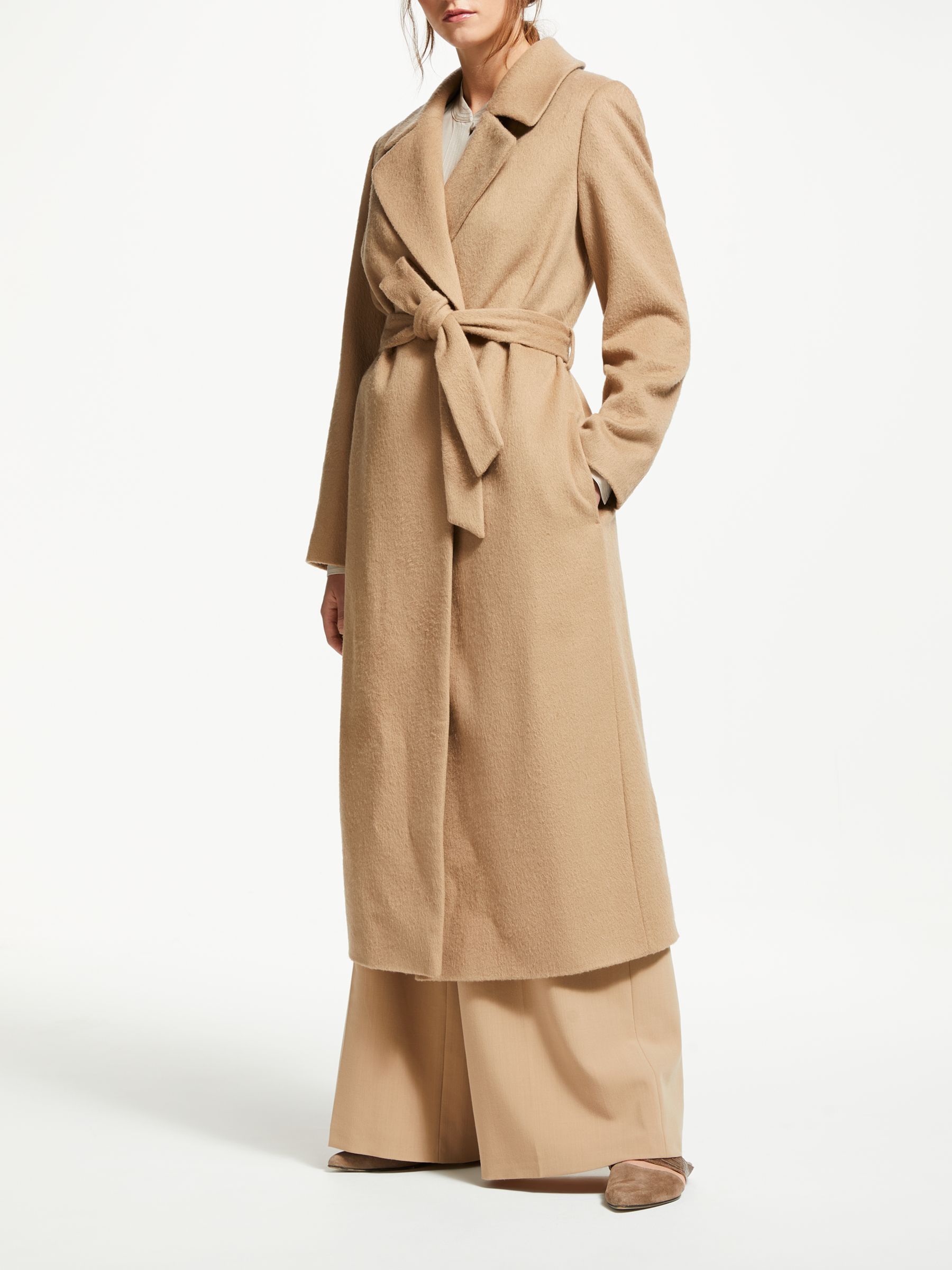 Modern Rarity Belted Wrap Coat, Camel