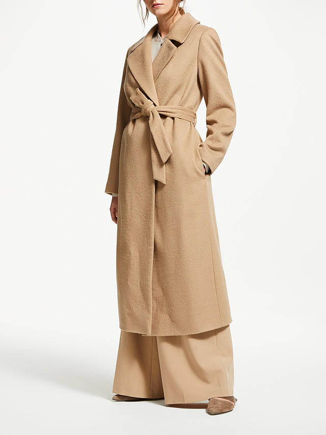 Modern Rarity Belted Wrap Coat, Camel at John Lewis & Partners