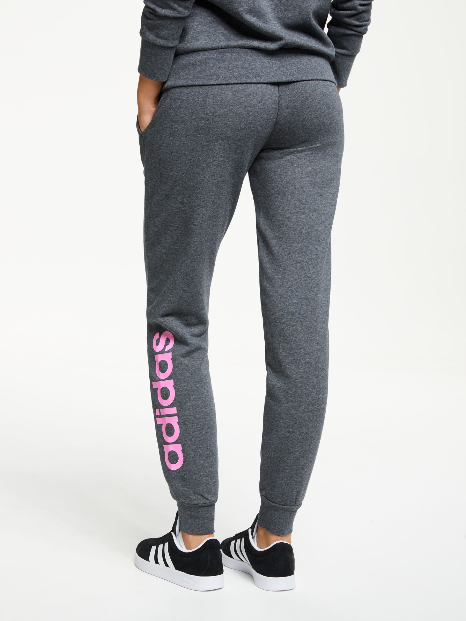 grey and pink adidas tracksuit