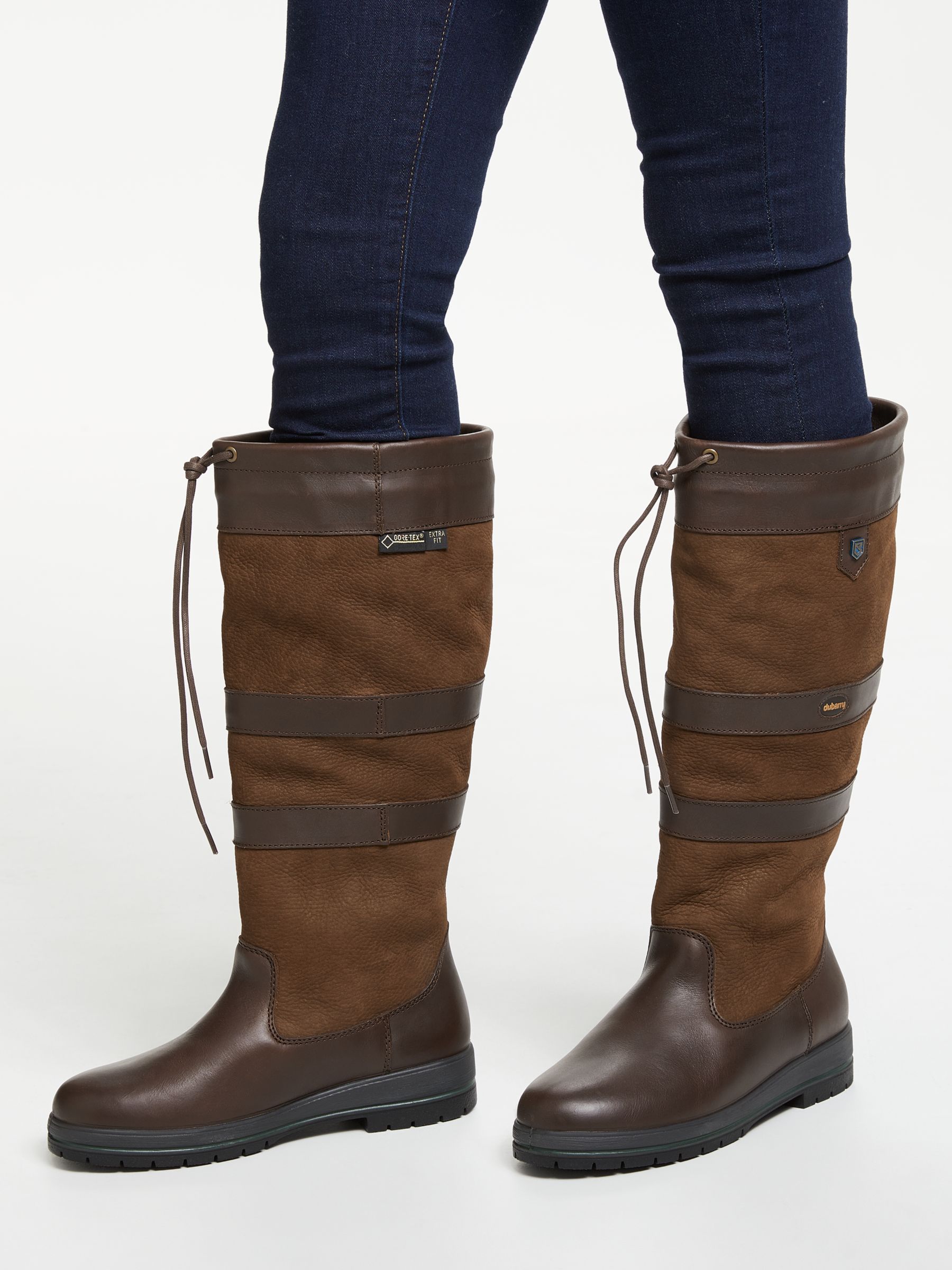 Dum Om indstilling Åben Dubarry Galway Gortex Wide Calf Waterproof Knee High Boots, Walnut Leather  at John Lewis & Partners